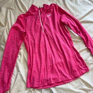 Pink Nike dri-fit running long sleeve